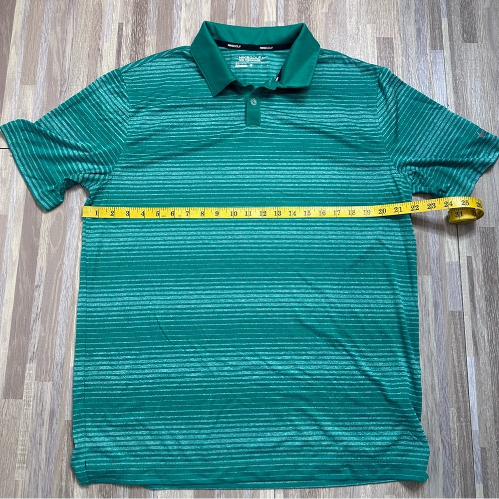 Nike Green Striped Polo Shirt - Picture 4 of 9